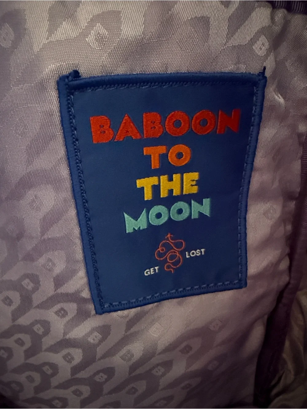Baboon to the Moon Mini purple backpack